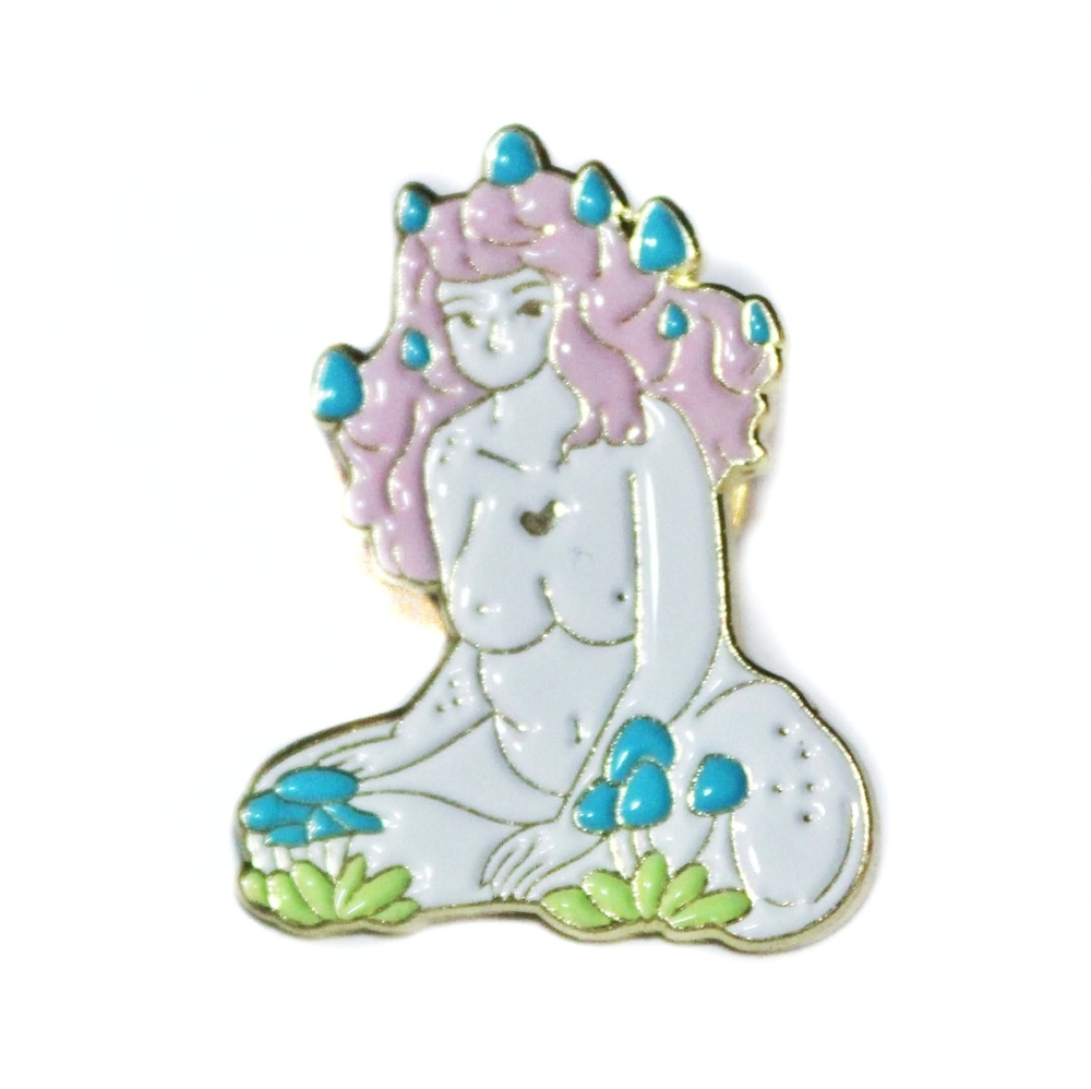Pastel fairy forest nymph enamel pin
